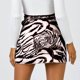 thumbnail image 3 of Falda ajustada para mujer, cintura alta, envoltura de cadera, estampados elegantes, colores brillantes, Falda corta para mujer para salidas de fiesta, citas, negro, blanco, M, 3 of 5