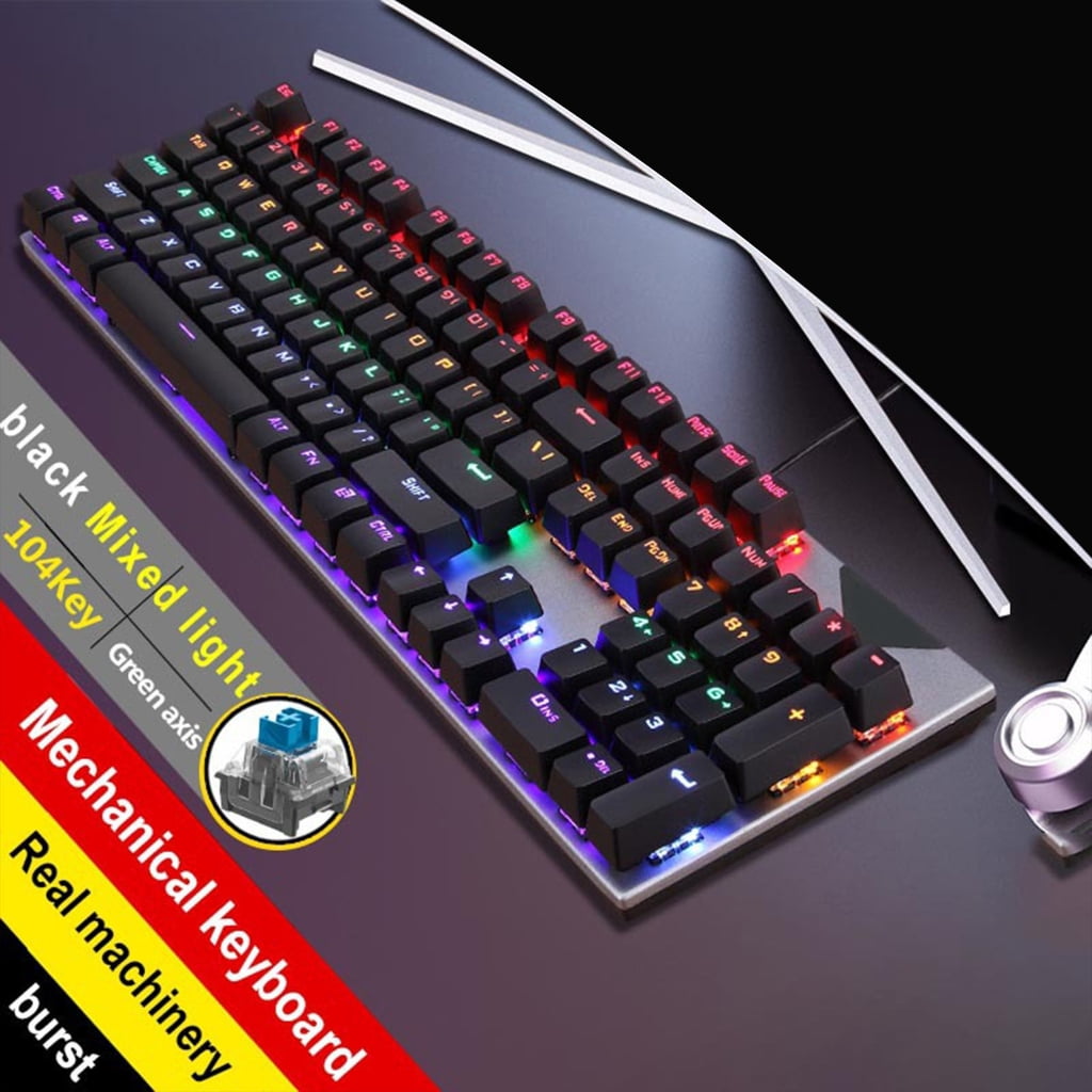 ABS Keycaps RGBs Illuminateds 82 Key Mechanical Gaming Keyboards for PC Blue Switches