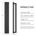 thumbnail image 3 of 35 Inch Long Aluminum Modern LED Outdoor Wall Lights 2900K, Slim Linear Black Exterior Lighting Fixtures Wall Mount IP65 Waterproof Outside Sconce Light for House Garage Front Porch Patio, 3 of 8