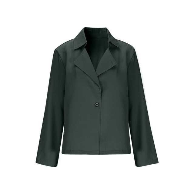Womens Spring Jacket ,Women's plain long-sleeved lapel button casual office suit jacket