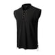 thumbnail image 2 of 2025 Camisa hippie de playa sin mangas para hombre - Mezcla de lino, cuello alto, ligera - Boho veraniego, S-XXL, 2 of 4