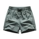 thumbnail image 1 of Pantalones cortos deportivos europeos de color liso con costuras laterales para hombre - Elásticos, transpirables y de secado rápido, 3/4 de largo, 1 of 4