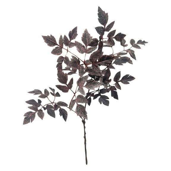 Artificial Cimicifuga Plant Leaves Spray, 32 Inches Faux Plum Cimicifuga Stems Leaf, Fall Floral Stems for Vase, Fake Fall Branches Plants for Halloween, Thanksgiving, Wedding Decor
