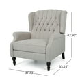 thumbnail image 6 of Llinc Store 29.25 " Wide Seat Recliner Wingback Lying Chair for Living Room, Large Push Back Chair with Footrest, LIGHT Gray, 6 of 9