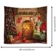 thumbnail image 3 of Tapiz de navidad, Navidad feliz navidad árbol ladrillo chimenea medias de pared colgantes tapices para la cama de la sala de estar dormitorio, 80x60 pulgadas, colorido Feliz Sencillez, 3 of 5