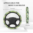 thumbnail image 5 of Kll Car Steering Wheel Cover, Universal 15 Inch, Soft Elastic And Comfortable,Car Accessories Decorations-Watercolor Green Tropical, 5 of 7