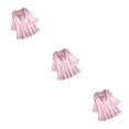 thumbnail image 2 of Blusa vintage Qarigey para mujer fibra de verano cómoda y duradera cuello en V rosa 4XL, 2 of 6