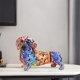 thumbnail image 4 of Escultura de perro colorida creativa Artesanía de resina Estatuil Estatua Decoración de oficina en de colección Centro de C Baoblaze animales perros estatuilla, 4 of 7