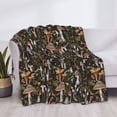 thumbnail image 3 of Zufioo Mushroom Garnish Print Horizontal Flannel Blanket, Anti-wrinkle, Anti-shrinkage, Anti-allergic Plush Blanket, Household Items Suitable for Bedroom-40"x30", 3 of 6