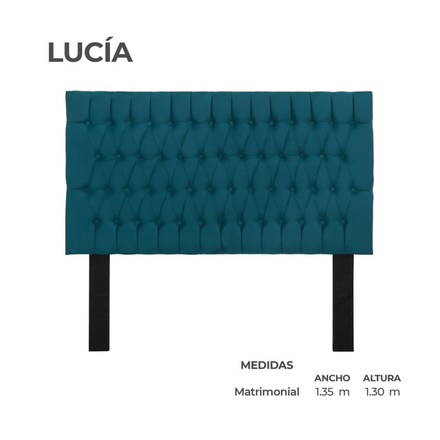 Cabecera Lucía Sansa Matrimonial color Aqua