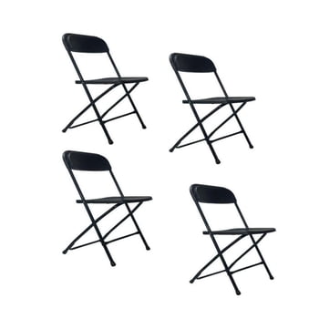 Set de 4 Sillas Plegables Samsonite Negro