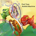thumbnail image 3 of Electric Dinosaur Bubble Machine Bubble Dinosaur Pool Toys Red, 3 of 5