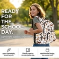 thumbnail image 2 of Kuiaobaty Dachshund Corgi Print Backpack and Lunch Box Set for Boys Girls Westie Paw Print Lunch Bag and Pencil Case with Zipper Large Capacity Backpack with Pencil Pouch for School Daily Use, 2 of 7