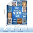 thumbnail image 4 of LHSHID Fathers Day Bonus Son Gifts Bonus Son Gifts from Stepmom Stepdad Best Birthday Gifts for Bonus Son to My Bonus Son Gifts Ideas Unique Graduation for Stepson Blanket 50"x60", 4 of 6