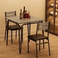 thumbnail image 3 of Dining Table for 2, Small Table and Chairs Set of 2, Square Dinette Set for 2, Dinner Table Set, 3 Piece Kitchen & Dining Room Sets for Small Space, Apartment, 3 of 9