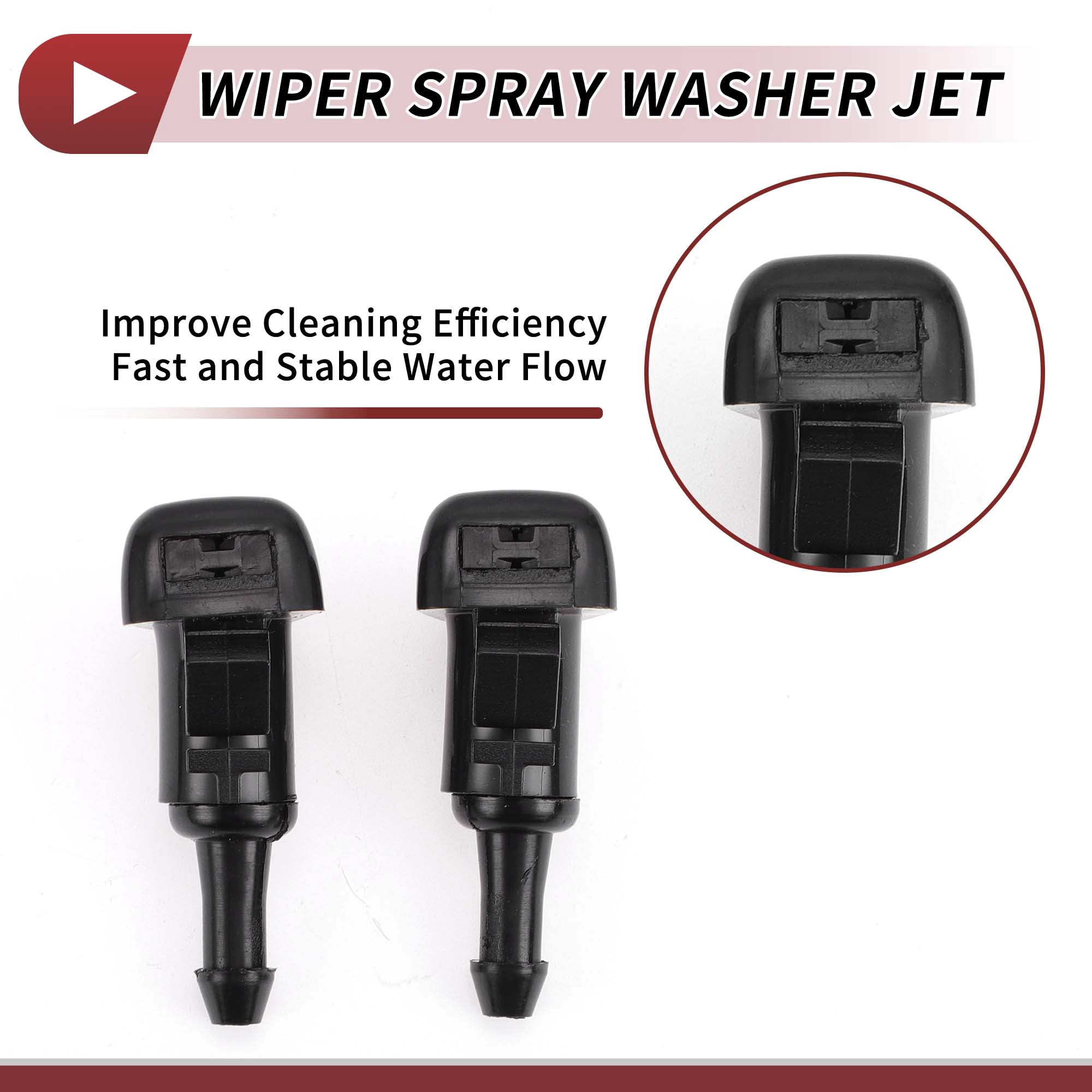 Unique Bargains 2pcs Windshield Washer Nozzle for Chevrolet Silverado 1500 Suburban