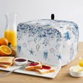 thumbnail image 2 of Blue Eucalyptus Coastal Toaster Cover 2 Slice, Beach Starfish Jellyfish Dustproof Bakeware Oven Protector with Top Hook, Waterproof Small Kitchen Appliance Toasters Dust Cover, 11"x6"x8", 2 of 9