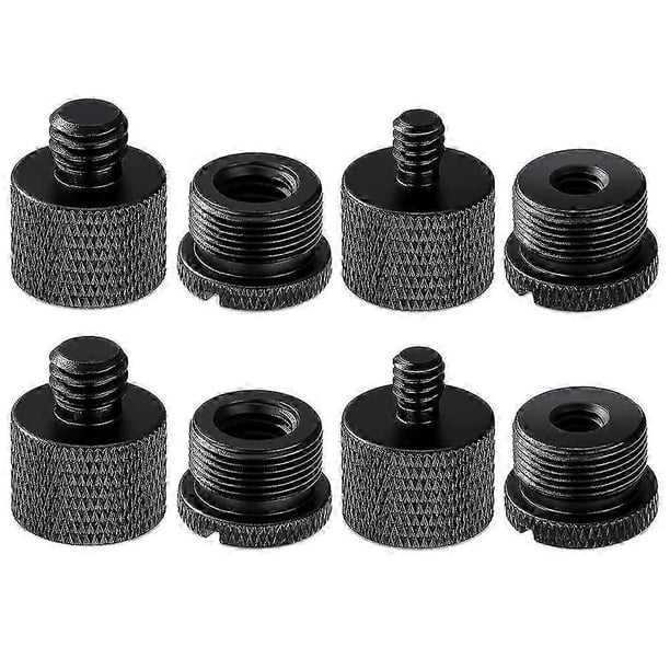 8Pcs Mic Stand Thread Adapter Set,5/8 Female to 3/8 Male and 3/8 Female to 5/8 Male Screw Adapter T