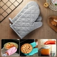 thumbnail image 7 of Oven Mitts Quilted Terry Cloth Lining Extra Long Heat Resistant Kitchen Gloves Thick Hot for Reliable Flexible Polyester Cotton Oven, 7 of 7