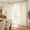 Beige-40"W x 90"L (Pack of 2), variant on Olive Green Pinch Pleated Linen Curta- Tailored Semi Sheer Drapes For Mid Century Modern Living Room Bedroom 40 Inch Wide X 84 In