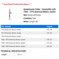 thumbnail image 2 of Speedometer Cable - Compatible with 1968 - 1970 American Motors Javelin 1969, 2 of 2