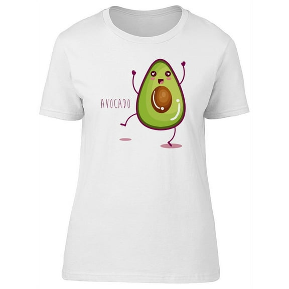 Happy Avocado With Arms T-Shirt Women -Image by Shutterstock, Female Small