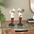 thumbnail image 3 of 4"W, 12"H Multi Colored Polystone Chef Sculpture, by DecMode (2 Count), 3 of 11
