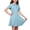 Light Blue, variant on Girls Shirt Dress Short Sleeve Lapel Button Down Midi Dresses Casual Stylish Preppy Outfits With Pockets (14-15 Years, Khaki)