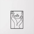 thumbnail image 3 of 1 Pieza de Decoración de Pared con Líneas de Metal Engrosadas, Silueta Simple de Cuerpo Femenino, Línea Abstracta, Decoración para el Hogar, Esculturas de Pared., 3 of 6