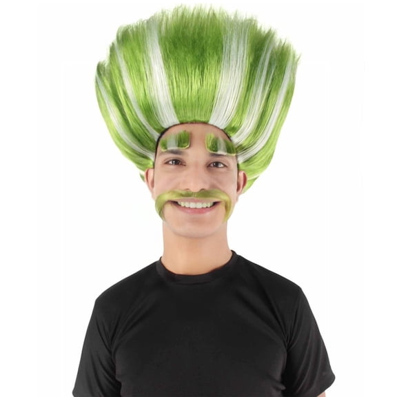 HPO Trol King Wig | Striped Square multiple colour Collection | Premium Halloween Wig