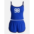 thumbnail image 5 of No Boundaries Sports Tank Top and Shorts Sleep Set, 2-Piece, Women's XS-XXL, 5 of 5