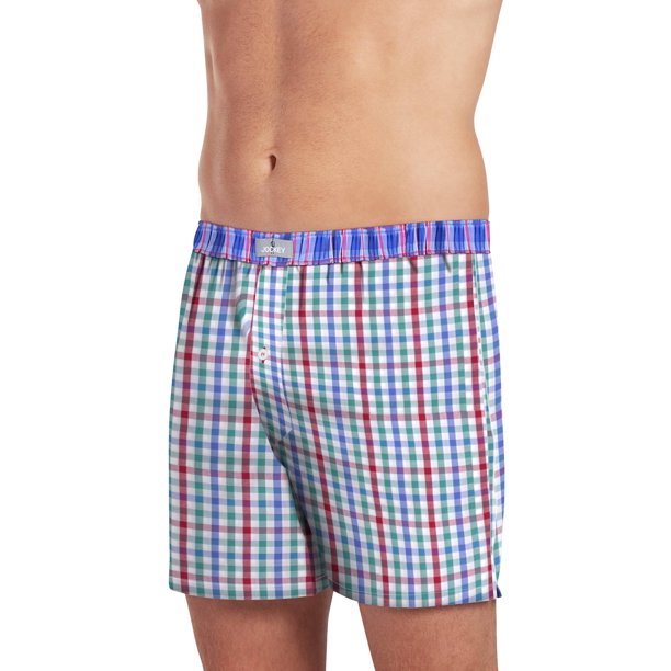 Jockey Mens Woven Boxer Underwear Boxers 100 cotton
