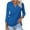Dark Blue, variant on Women's 3/4 Sleeves V Neck Polo Shirts Casual Summer Tops Basic Collar Cute Tees