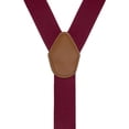 thumbnail image 3 of KAMBERFT Burgundy Suspenders for Men 1.4 inch Wide Adjustable Elastic Y-Back Braces with 3 Metal Clips, 3 of 4
