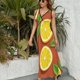 thumbnail image 3 of Vestido Largo Sin Mangas Para Mujer, Delicious Lemon Traje Informal Para Cumpleaños, Verano, 3 of 5