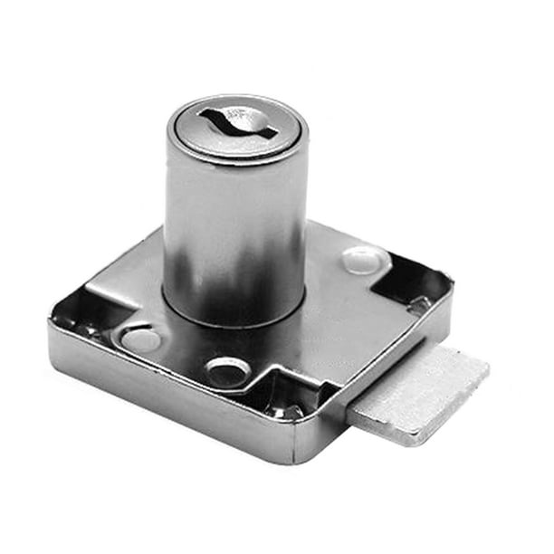Riwesomey Cerradura para puerta de gabinete de hierro, cerradura de gabinete de seguridad duradera a prueba de humedad con cerradura de armario Herramientas y ferretería Agujero de plata 1.6 mm.