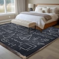 Mathematics Equations Area Rugs 5'x7', Small Throw Rugs for Laundry ...
