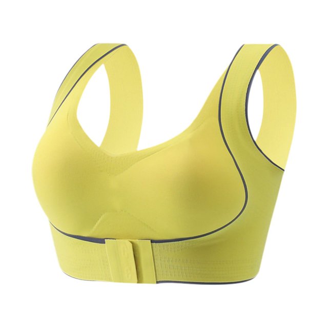 Gibobby Brasier con Cierre Frontal Ropa interior de talla grande para mujer, chaleco para recibir el pecho, ropa interior sin costuras(Verde,3X-Grande)