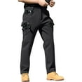 thumbnail image 5 of Kakii Men's Water-Resistant Fleece-Lined Cargo Pants, Winter Hiking Trousers with Multiple Zipper Pockets, Windproof Tactical Pants, 5 of 9