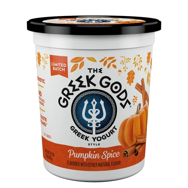 The Greek Gods Probiotic Pumpkin Spice Greek Style Yogurt, 32 oz. Tub