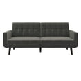 Better Homes & Gardens Nola Modern Futon, Grey Velvet