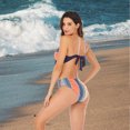 thumbnail image 4 of Conjuntos de bikini para mujer Traje de baño de dos piezas Traje de baño con cuello en V de cintura alta Trajes de baño de bikini sexy MFZFUKR BST2002380-6, 4 of 5