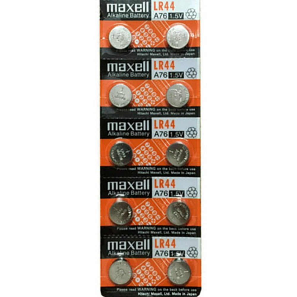 Maxell LR44/AG13 Alkaline Button Cell Batteries 10 Pack