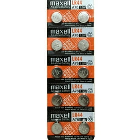 Maxell Lr44 6 Alkaline Button Battery 1 5v 10 Pack Free Shipping Walmart Com Walmart Com
