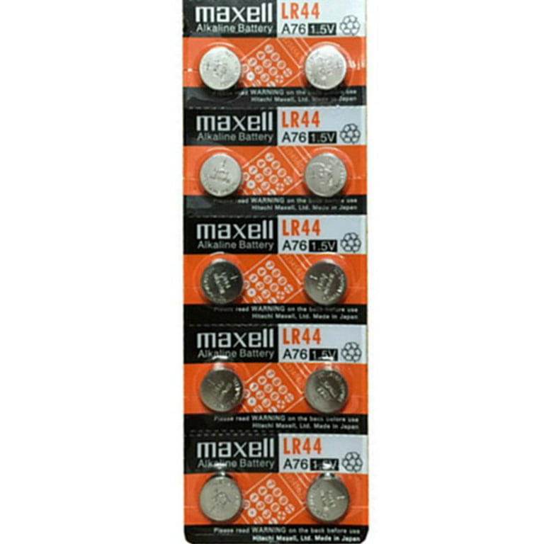 Ende betalingsmiddel ortodoks Maxell LR44 - A76 Alkaline Button Battery 1.5V - 10 Pack - Walmart.com