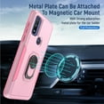 thumbnail image 6 of TASHHAR Moto G Play 2023 Case with Magnetic Ring Kickstand Military Grade Double Layer Drop Protection Rugged Detachable for Motorola G Play 2023/G Pure/G Power 2022 Phone - Pink, 6 of 9