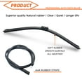 thumbnail image 3 of Car Wiper for Peugeot 2008 2013-2018 Front Rear Windshield Windscreen Wiper Blade Rubber Accessories 26" + 16" 11" 2013 2014 2015 2016 2017 2018, 3 of 7
