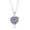 Multi-colored, variant on AVORA 925 Sterling Silver White Crystal Heart Pendant Necklace with 18" Chain