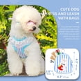 thumbnail image 4 of Dog Harness and Leash Set with Bags Striped Lace No Pull Girl Dog Vest Harness Mesh Puppy Harness for Small Medium Dogs Cats Adjustable Pet Harness, 4 of 8