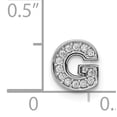 thumbnail image 2 of Beautiful Sterling Silver Rhodium plated CZ Letter G Slide Charm, 2 of 2